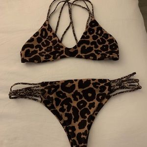 stone cold fox swim - leopard bathing suit